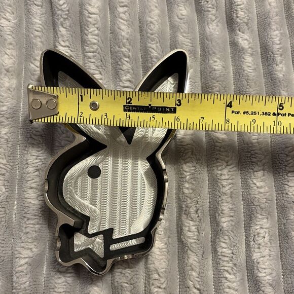 Playboy Bunny Ashtray Chrome Black Metal Collectable Vintage - Picture 9 of 10